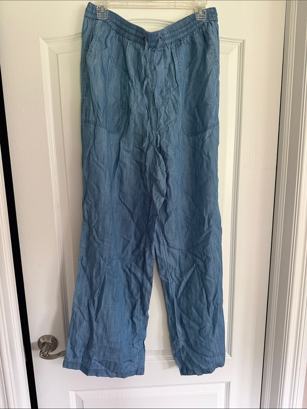 Lands' End Light Blue Elastic Waist Pull-On Pants
